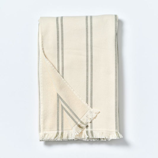 Fouta Beach Towel The Vacay Olive Stripe
