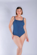 Load image into Gallery viewer, Tank One Piece Navy and White Dots