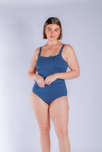 Load image into Gallery viewer, Tank One Piece Navy and White Dots