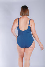 Load image into Gallery viewer, Tank One Piece Navy and White Dots