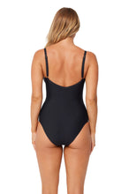 Load image into Gallery viewer, DD/E "V" Neck One Piece - Black