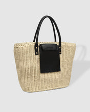Load image into Gallery viewer, Bristol Raffia Tote Bag Black