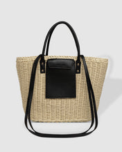 Load image into Gallery viewer, Bristol Raffia Tote Bag Black