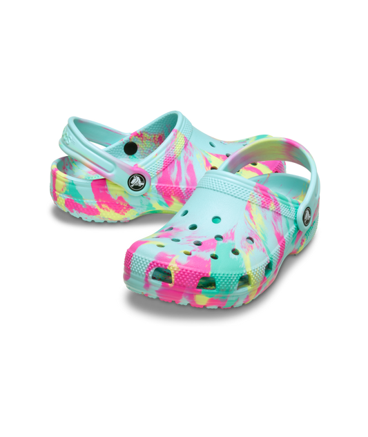 Classic Marbled Clog kids Aquamarine