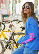 Load image into Gallery viewer, Bonjour Washed Sweat Royal Blue