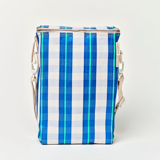 Recycled Nylon Drinks Cooler Bag La Mer Blue Neon