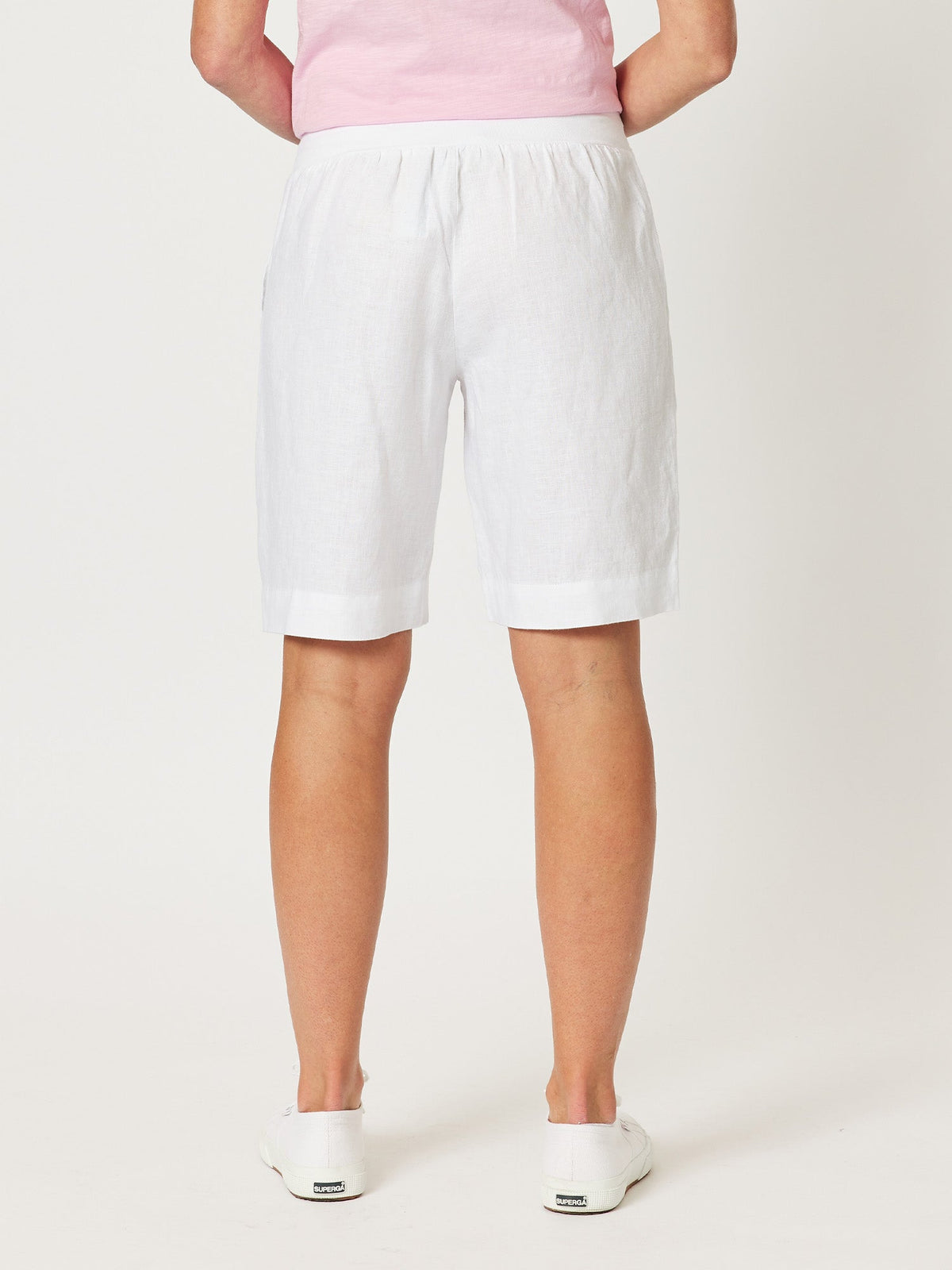 Jordon Linen Short White