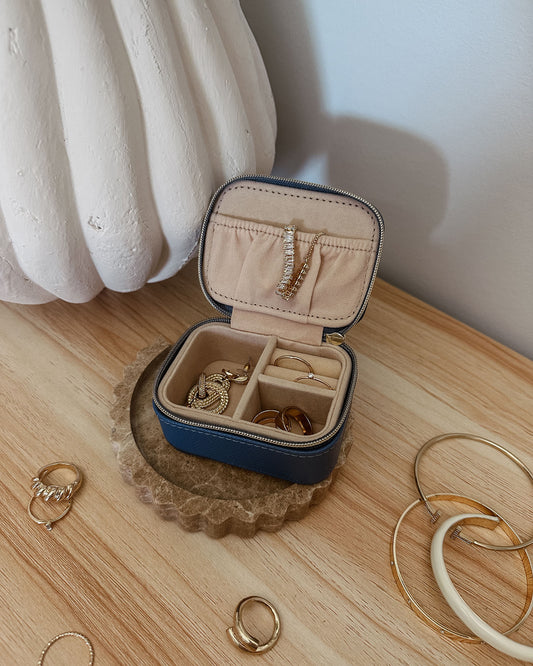 Suzie Jewellery Box - Steel Blue - Steel Blue