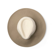 Load image into Gallery viewer, Maui Wide Brim Fedora Hat Mix Ivory/Khaki