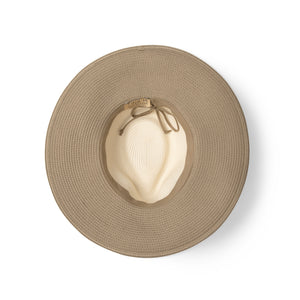 Maui Wide Brim Fedora Hat Mix Ivory/Khaki