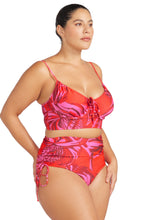 Load image into Gallery viewer, Les Fauves Degus Underwire midriff bikini top Red