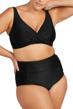 Load image into Gallery viewer, hues raphael high waist rouched swim pant