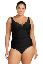 Load image into Gallery viewer, hues raphael high waist rouched swim pant