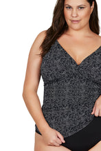 Load image into Gallery viewer, Zig Zag Delacroix Tankini Top - Black