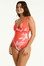 Load image into Gallery viewer, Aloha Cross Front Multifit One Piece Flame Sea Level