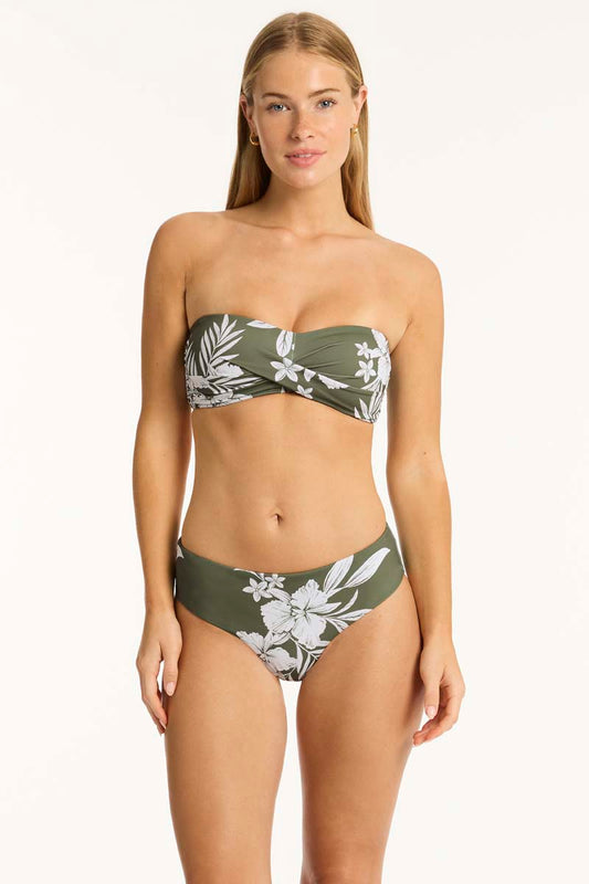 Aloha Mid Bikini Pant Khaki Sealevel Australia