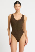 Load image into Gallery viewer, mara one piece Cocoa Lurex