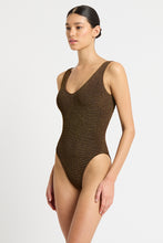 Load image into Gallery viewer, mara one piece Cocoa Lurex