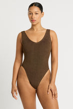 Load image into Gallery viewer, mara one piece Cocoa Lurex