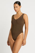 Load image into Gallery viewer, mara one piece Cocoa Lurex