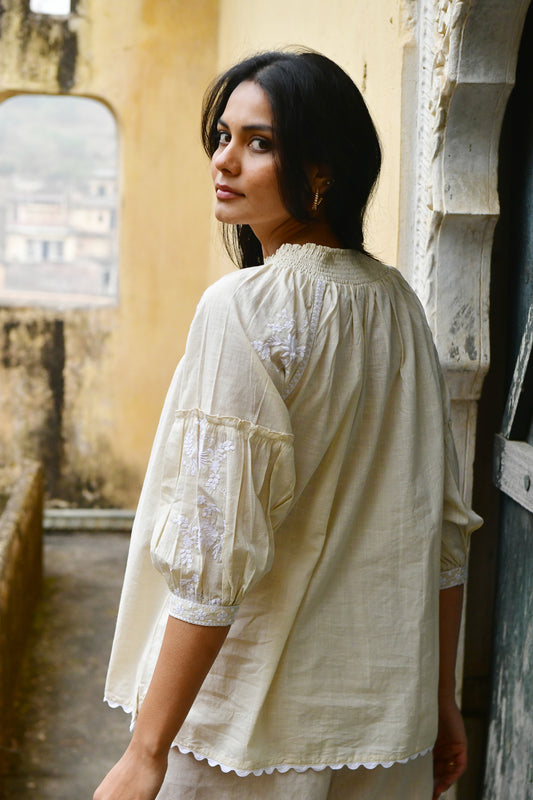 Côte d'Azur Blouse Oat