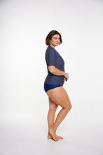 Load image into Gallery viewer, Short Sleeve Rash Vest Navy and White Dots