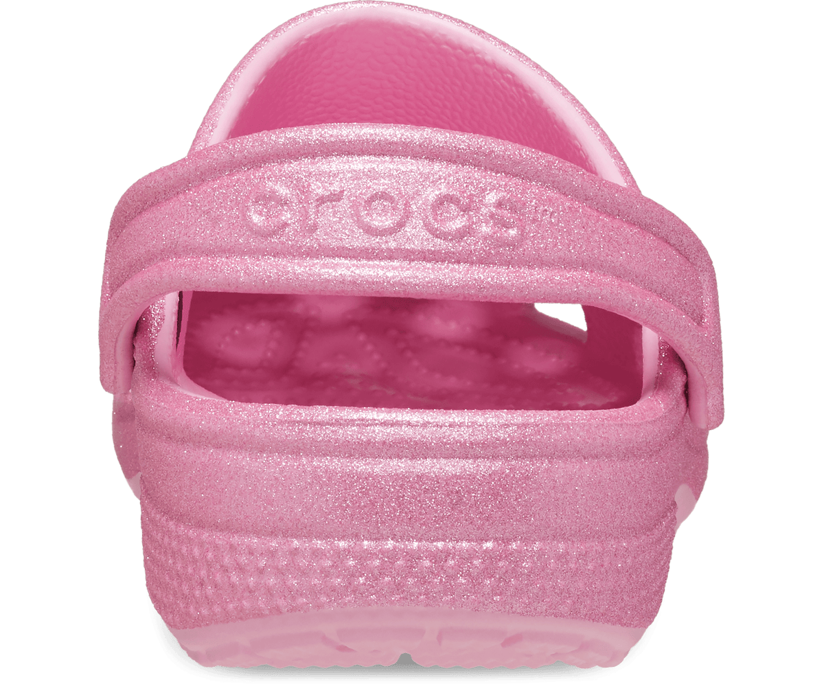 Classic Glitter Clog Toddler Pink Tweed Glitter