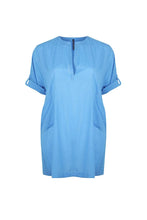 Load image into Gallery viewer, COTTON OVER SHIRT PROVENCE BLUE