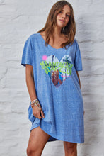 Load image into Gallery viewer, Miami Tee Dress Blue