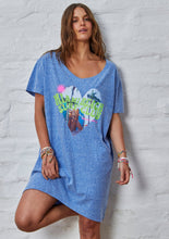 Load image into Gallery viewer, Miami Tee Dress Blue
