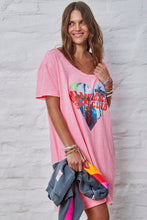Load image into Gallery viewer, Miami Tee Dress Hot Pink