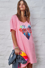 Load image into Gallery viewer, Miami Tee Dress Hot Pink