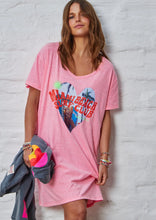 Load image into Gallery viewer, Miami Tee Dress Hot Pink