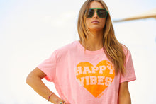 Load image into Gallery viewer, Happy Vibes Vintage Tee  - Pink