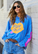 Load image into Gallery viewer, Bonjour Washed Sweat Royal Blue