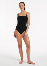 Load image into Gallery viewer, Jetset Minimal Tank One Piece Black