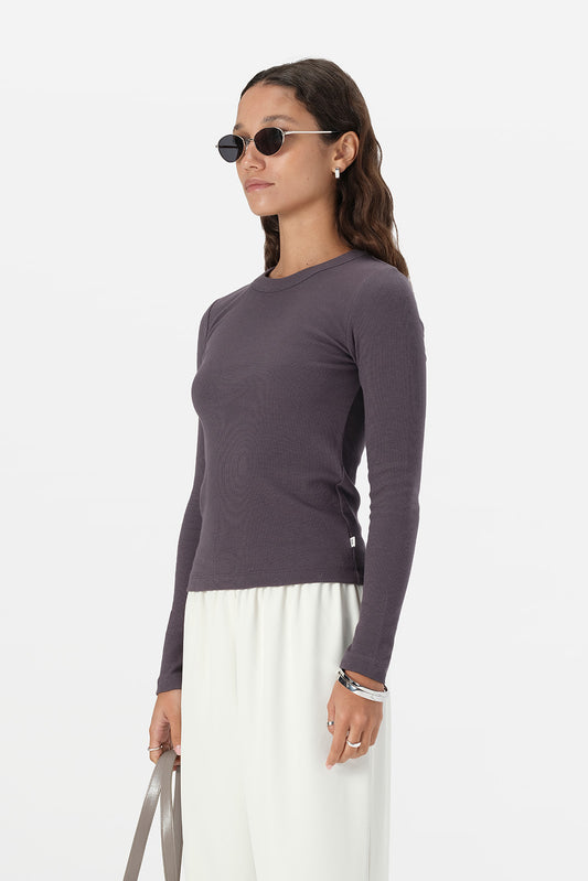 Nola Long Sleeve Top Slate