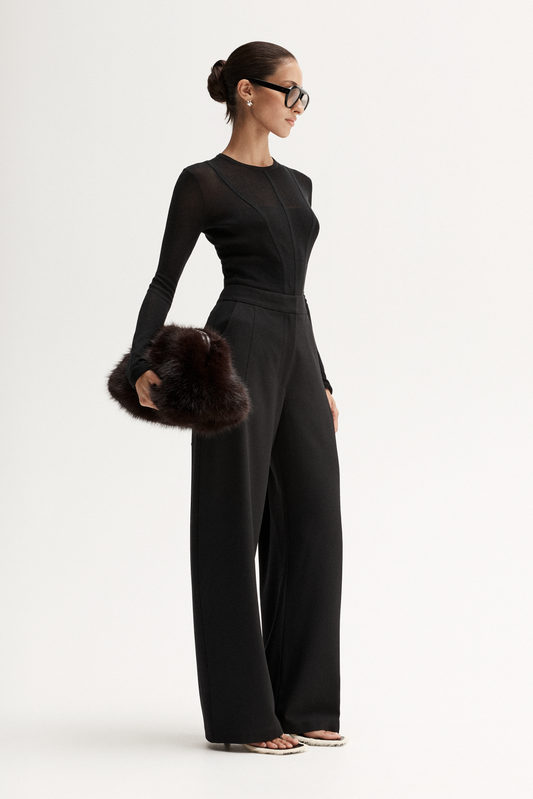 Silia Knit Top Black