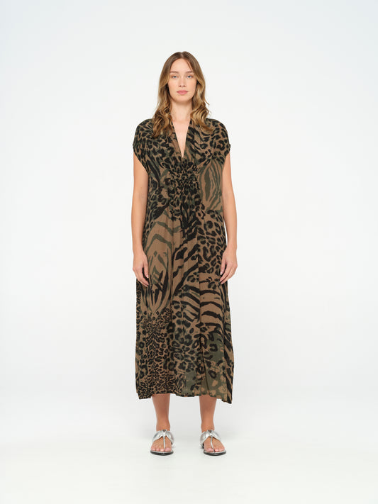 Flo-La Paz-Viscose- Khaki
