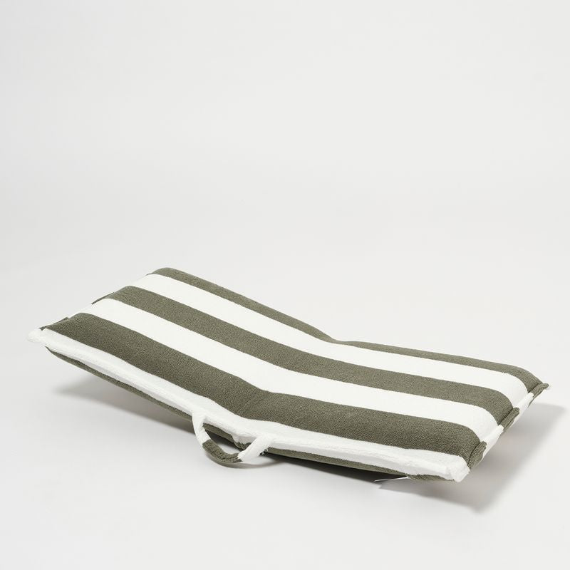 Terry Travel Lounger The Vacay Olive Stripe
