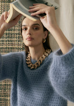 Load image into Gallery viewer, Genus Pointelle Knit Blue