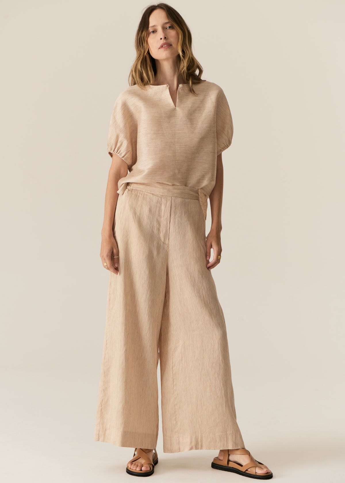 Stelle Pant Red/Natural Stripe