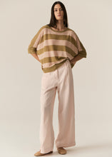 Load image into Gallery viewer, Milton Stripe Knit Khaki/Pink
