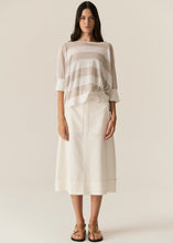 Load image into Gallery viewer, Milton Stripe Knit White/Pebble