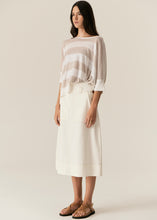 Load image into Gallery viewer, Milton Stripe Knit White/Pebble