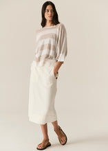 Load image into Gallery viewer, Milton Stripe Knit White/Pebble