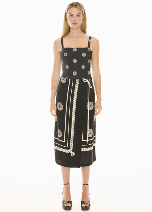Tangle Wrap Skirt Black/Pebble