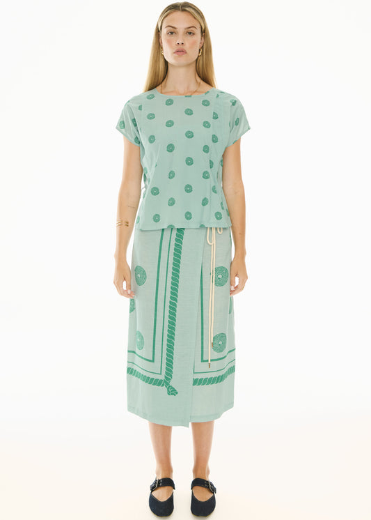 Buoy Reversible Top Blue/Green