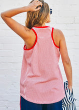Load image into Gallery viewer, Retro Stripe Tank Red