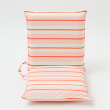 Load image into Gallery viewer, Folding Seat Summer Stripe Strawberry Sorbet